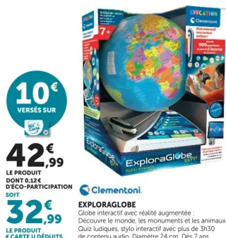 Globe interactif ExploraGlobe Clementoni