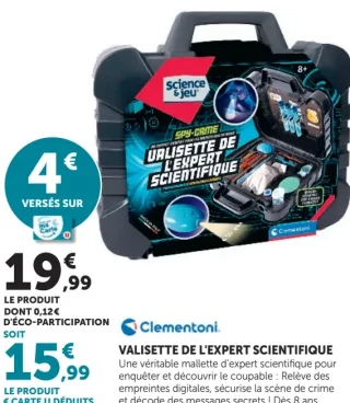 Jeu Valisette de l'Expert Scientifique Clementoni