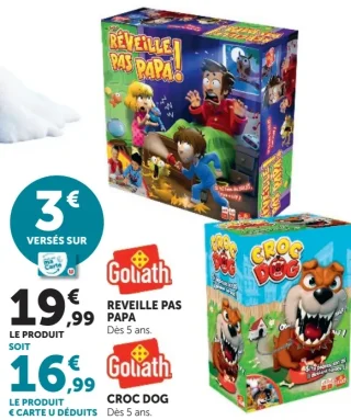 Jeu de société Reveille Pas Papa ou Croc Dog Goliath