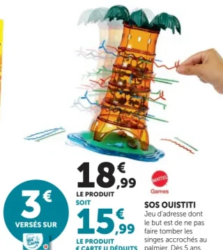 Jeu de société SOS Ouistiti Mattel Games