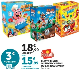 Jeu de société Cuisto Dingo ou Filou Chiptou ou Barbecue Party Goliath