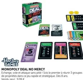 Jeu de cartes Monopoly Deal No Mercy Hasbro Games