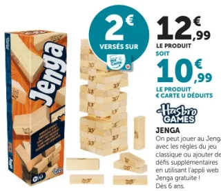 Jeu d'adresse Jenga Hasbro Games