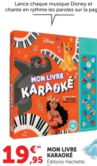 Mon livre Karaoké Éditions Hachette Disney