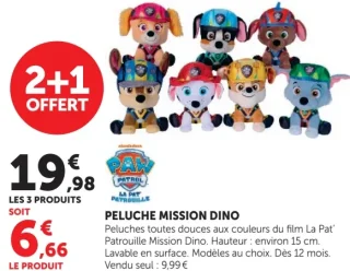 Peluche Mission Dino La Pat' Patrouille