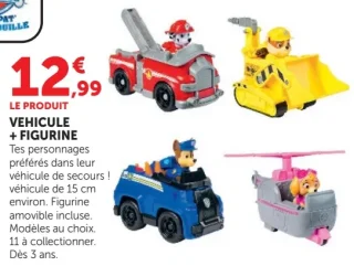 Véhicule + figurine Paw Patrol