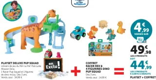 Playset Deluxe Pup Squad et Coffret Racer Rex & 4 figurines Dino Pup Squad Paw Patrol