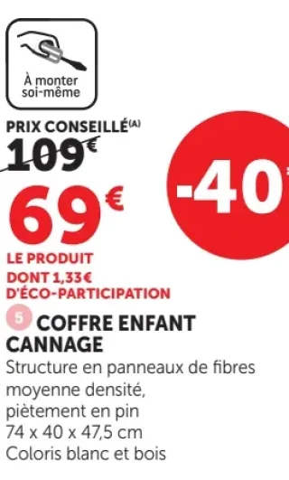COFFRE ENFANT CANNAGE