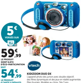 Appareil photo Kidizoom Duo DX Vtech
