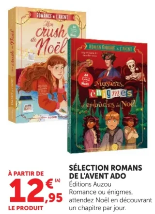 SÉLECTION ROMANS DE L'AVENT ADO Éditions Auzou