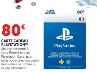 Carte cadeau PlayStation 80€