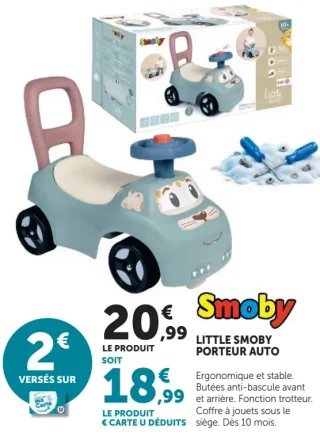 Porteur auto Little Smoby