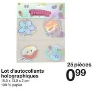 Lot d'autocollants holographiques
