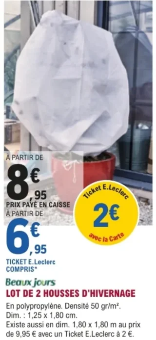 Lot de 2 housses d'hivernage Beaux jours