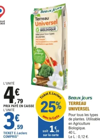 Terreau universel Beaux jours