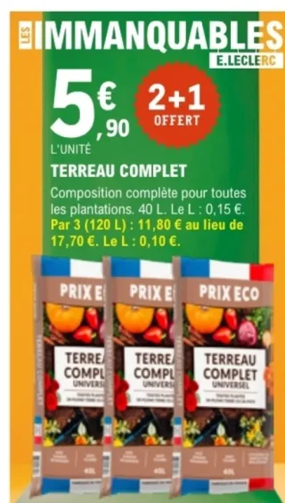 Terreau complet Prix Eco