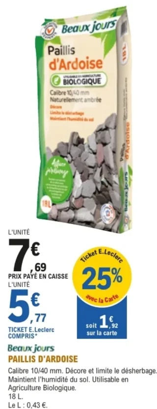 Paillis d'Ardoise Beaux Jours