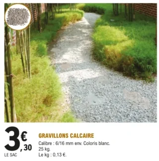 Gravillons calcaire Coloris blanc