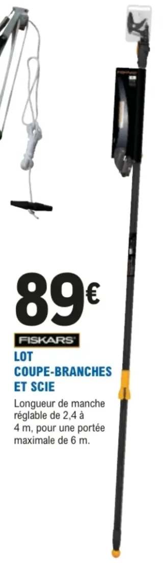 Lot coupe-branches et scie Fiskars