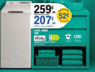 Lave-linge top Elsay