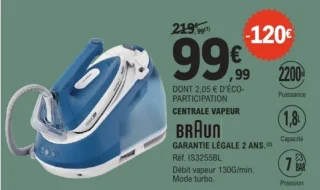 Centrale vapeur Braun IS3255BL