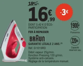 Fer à repasser Braun SI1019RD