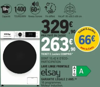 Lave linge frontal Elsay
