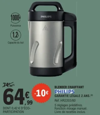 Blender chauffant Philips HR2203/80