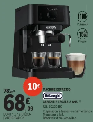 Machine expresso DeLonghi EC230.BK