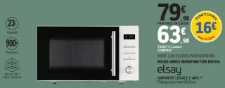 Micro-ondes monofonction digital Elsay