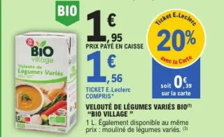 Velouté de légumes variés BIO "BIO VILLAGE"