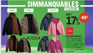 Blouson adulte réversible et déperlant Tissaia