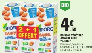 Boisson végétale amande Bio Bjorg