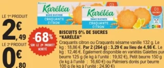 Biscuits 0% de sucres "Karéléa"