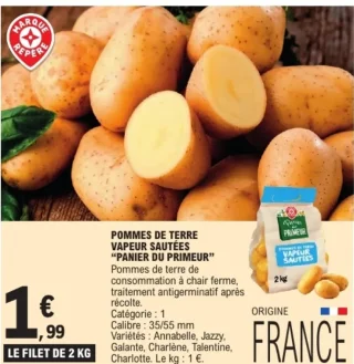 Pommes de terre vapeur sautées Panier du Primeur