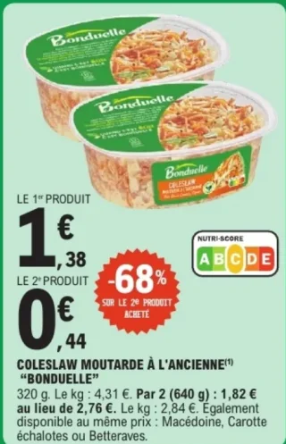 Coleslaw moutarde à l'ancienne Bonduelle