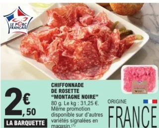 Chiffonnade de rosette Montagne Noire