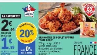 Grignottes de poulet nature Côté Croc