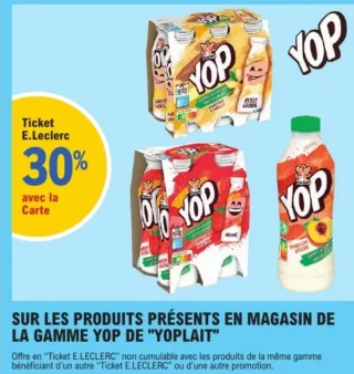Produits de la gamme Yop Yoplait