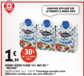 Crème légère fluide 12% mat.gr. Délisse