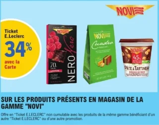 Produits de la gamme Novi