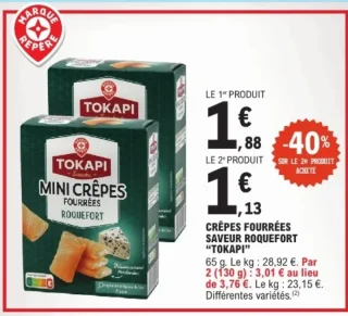 Crêpes fourrées saveur Roquefort Tokapi
