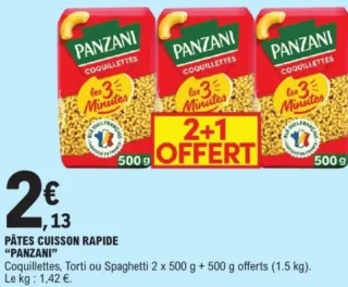 Pâtes cuisson rapide Panzani
