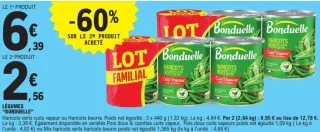 Légumes verts cuits vapeur Bonduelle