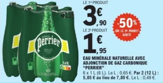 Eau minérale naturelle avec adjonction de gaz carbonique Perrier