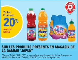 Sur les produits présents en magasin de la gamme Jafun