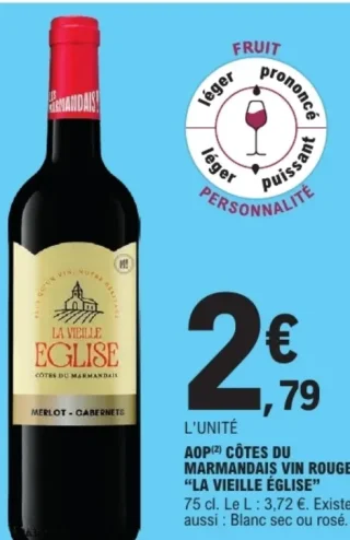 AOP Côtes du Marmandais Vin Rouge La Vieille Église