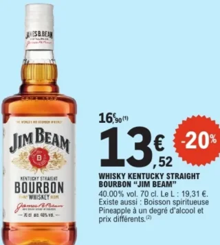 Whisky Kentucky Straight Bourbon Jim Beam