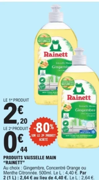 Produits vaisselle main "RAINETT"