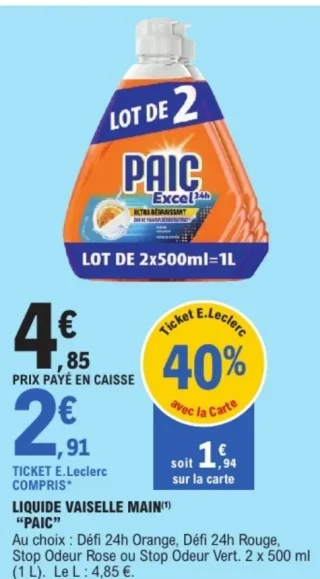 Liquide vaisselle main "PAIC"